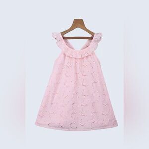 Beebay Pink Eyelet Kids Dress girls size 7